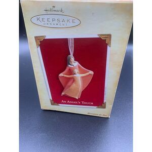 HALLMARK Christmas Ornament 2004 AN ANGELS TOUCH Mother Daughter Child PORCELAIN